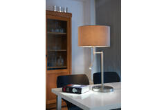 Light & Living Lampvoet Ø20x47 5 Cm CALGARY Nikkel Satijn Met Ledflex