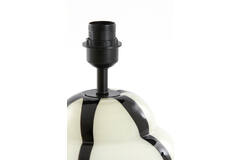 Light & Living Lampvoet Ø22x28 Cm YLIEN Glas Crème-zwart+zwart