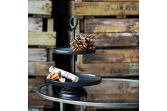 Light & Living Etagere 2 Laags Ø24x37 Cm LUTEK Zwart