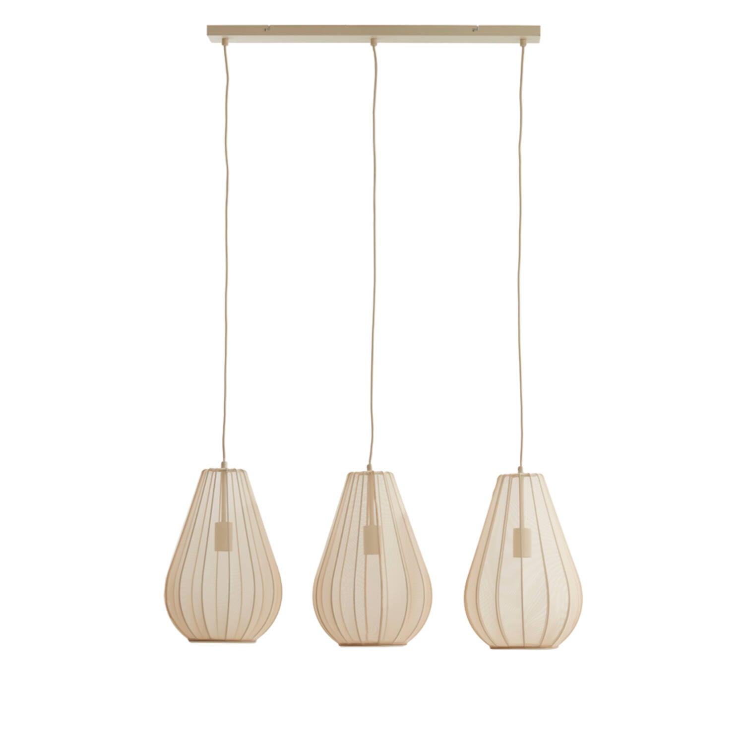 light & living Hanglamp 3L 80x8x40 cm ITELA zand