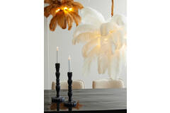 Light & Living Hanglamp E14 Ø80 Cm FEATHER Goud+wit