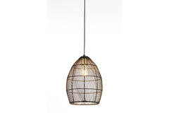 Light & Living Hanglamp Ø23x31 Cm MEYA Zwart-goud