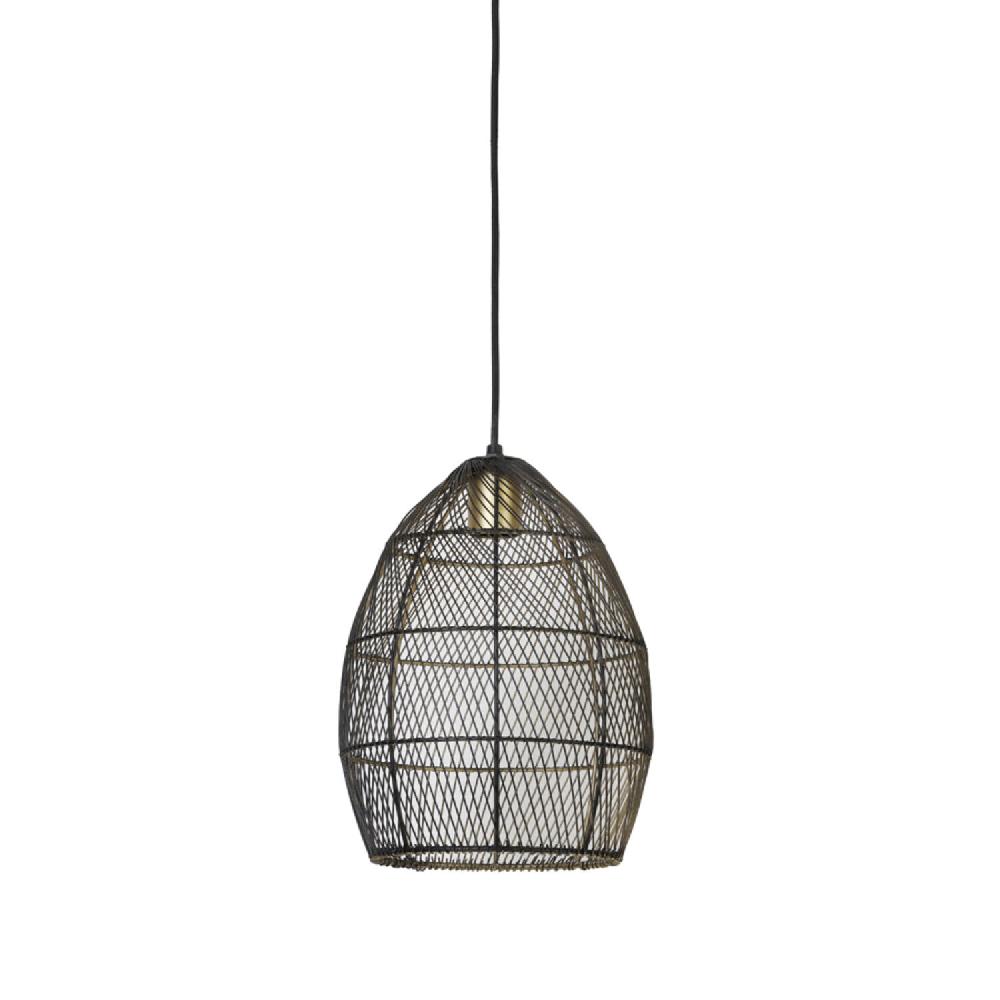 light & living Hanglamp Ø23x31 cm MEYA zwart-goud