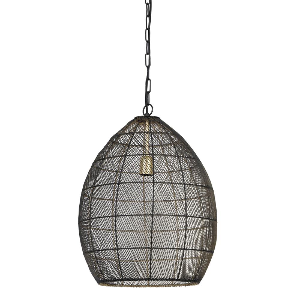 light & living Hanglamp Ø40x53 cm MEYA zwart-goud