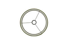 Light & Living Kap Cilinder 30-30-21 Cm TWEED Groen