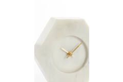 Light & Living Klok 19x6 5x19 Cm CHERE Wit Marmer