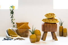 Light & Living Kruk 40x31x46 Cm RAMY Leer Bruin