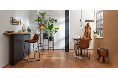 Light & Living Kruk 40x31x46 Cm RAMY Leer Bruin