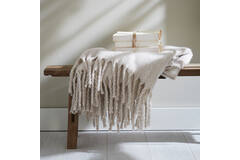 light & living Plaid 152x127 cm JAMIE crème