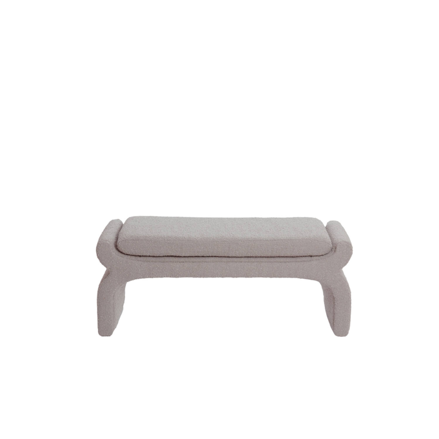 light & living Poef 119x45x48 cm NAFYA bouclé taupe