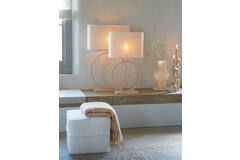 Light & Living Poef 40x40x35 Cm KIKI Teddy Wit