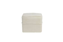 Light & Living Poef 40x40x35 Cm KIKI Teddy Wit