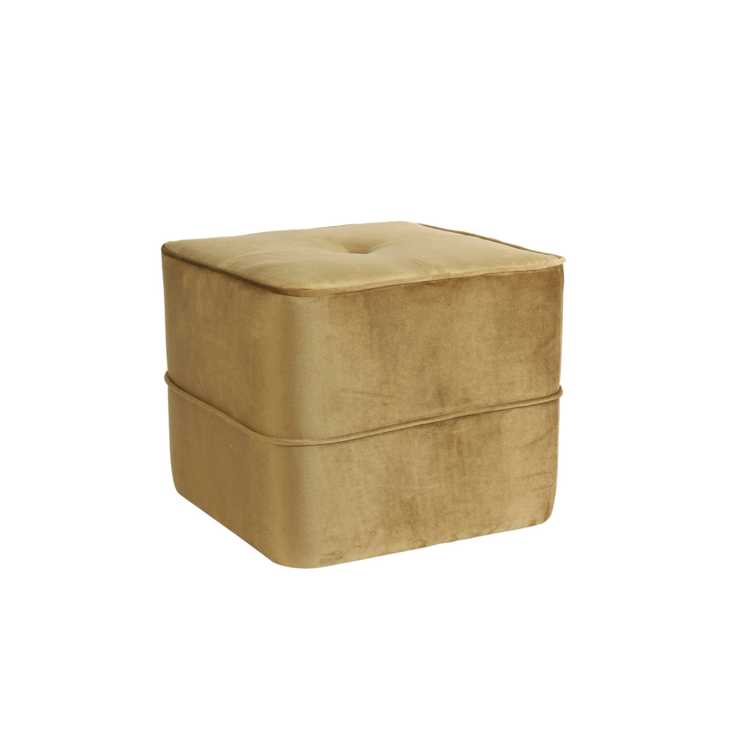 light & living Poef 40x40x35 cm KIKI velvet karamel