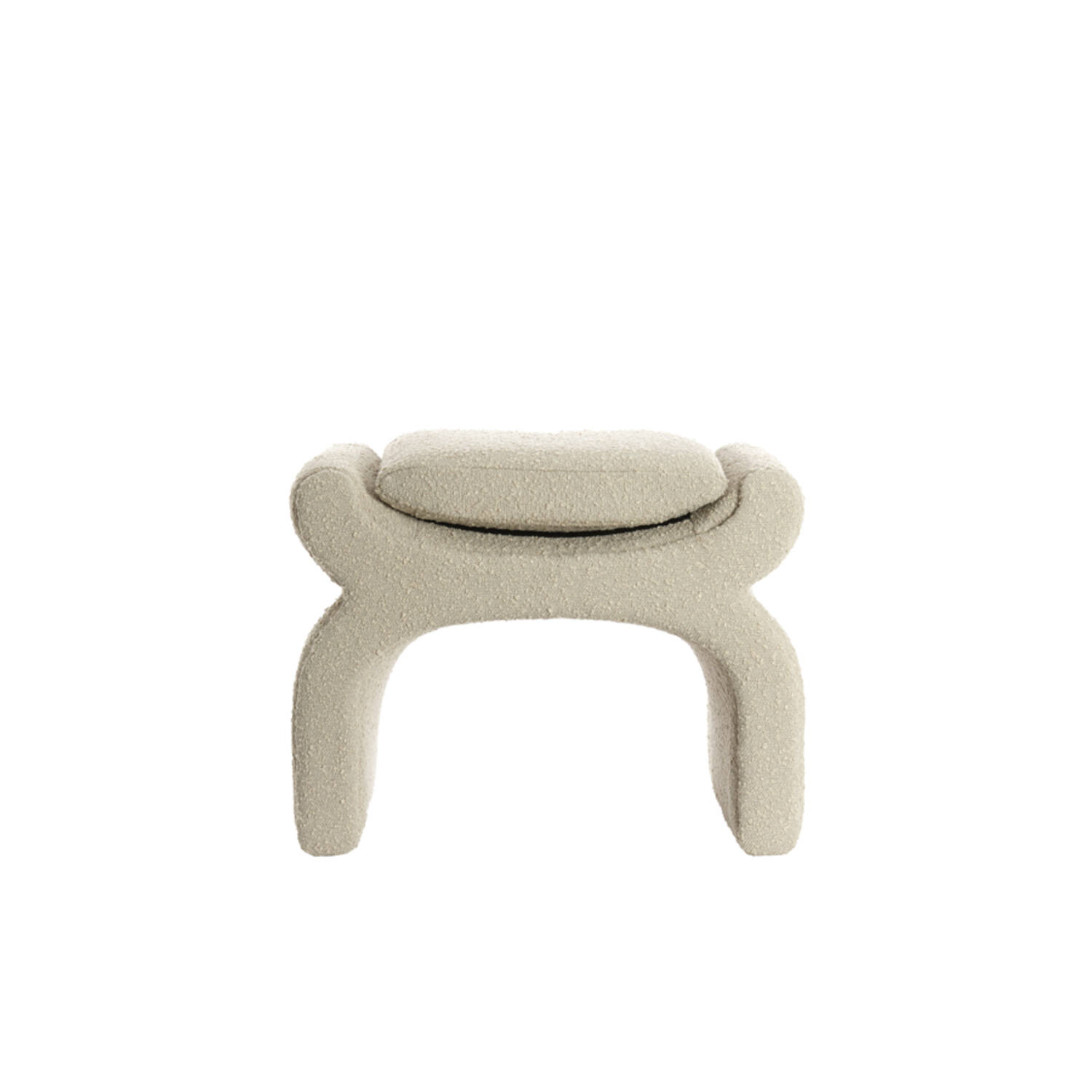 light & living Poef 60x46x46 cm NAFYA bouclé taupe