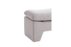 Light & Living Poef 80x40x48 5 Cm DASHA Licht Grijs