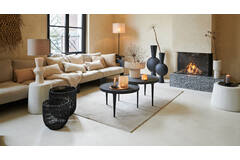 Light & Living Poef Ø39x45 Cm LAURYN Bouclé Crème