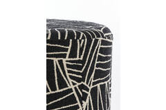 Light & Living Poef Ø40x44 Cm DAVONTE Zwart-wit