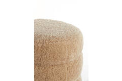 Light & Living Poef Ø40x45 Cm JOBBI Beige+mat Zwart