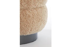 Light & Living Poef Ø40x45 Cm JOBBI Beige+mat Zwart