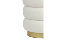 Light & Living Poef Ø40x45 Cm KIMI Teddy Wit+goud