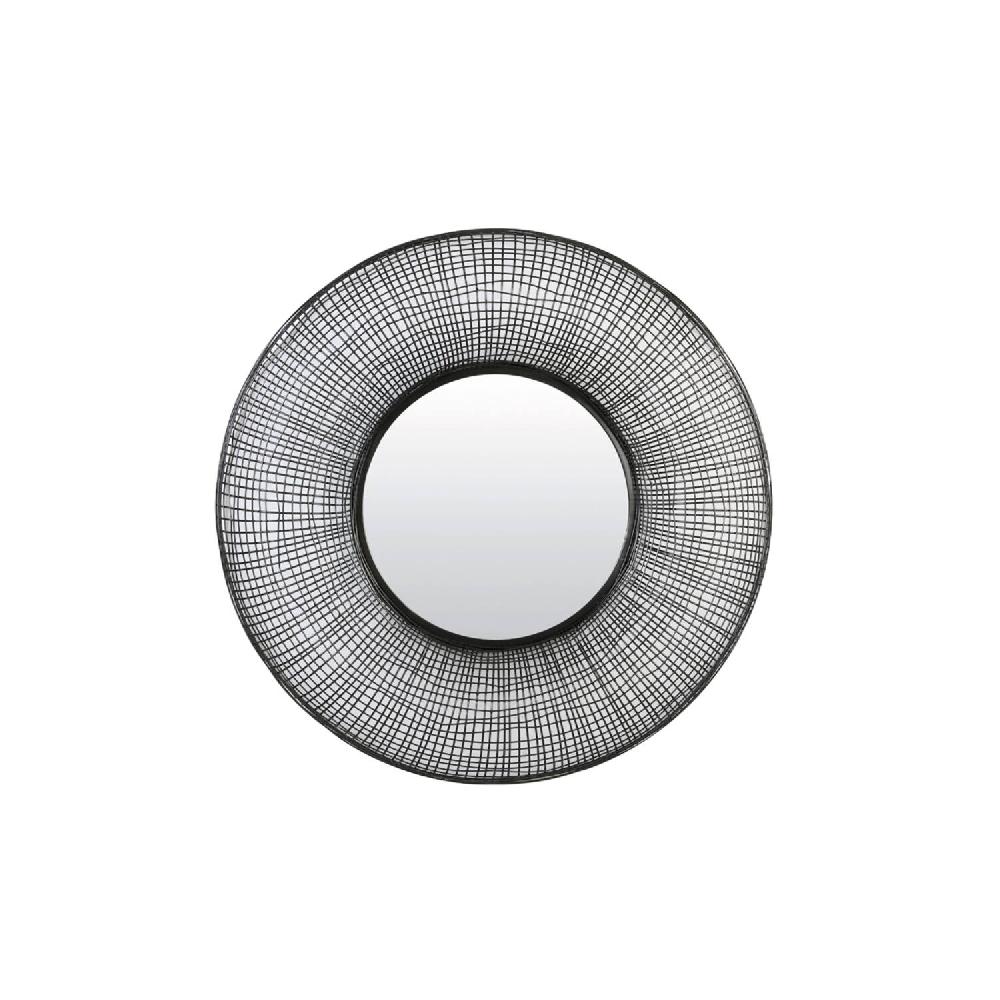 Light & Living Spiegel Ø78x12 Cm SAMAT Zwart
