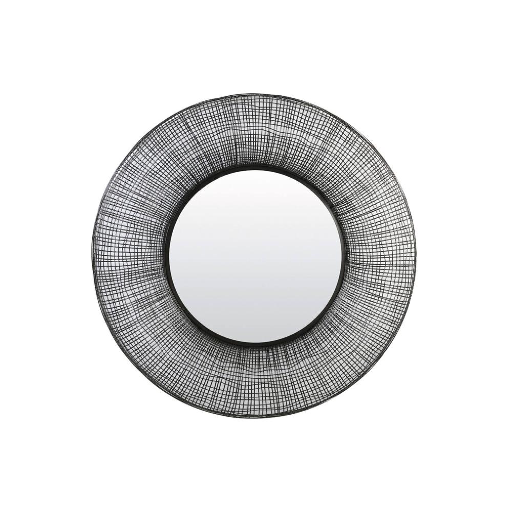 Light & Living Spiegel Ø89x12 Cm SAMAT Zwart
