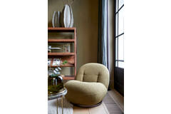 Light & Living Stoel 90x77x72 Cm GUMACA Bouclé Groen