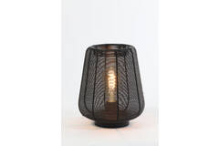Light & Living Tafellamp Ø22x26 Cm ADETA Mat Zwart