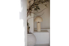 Light & Living Tafellamp Ø30x48 Cm QAZU Crème