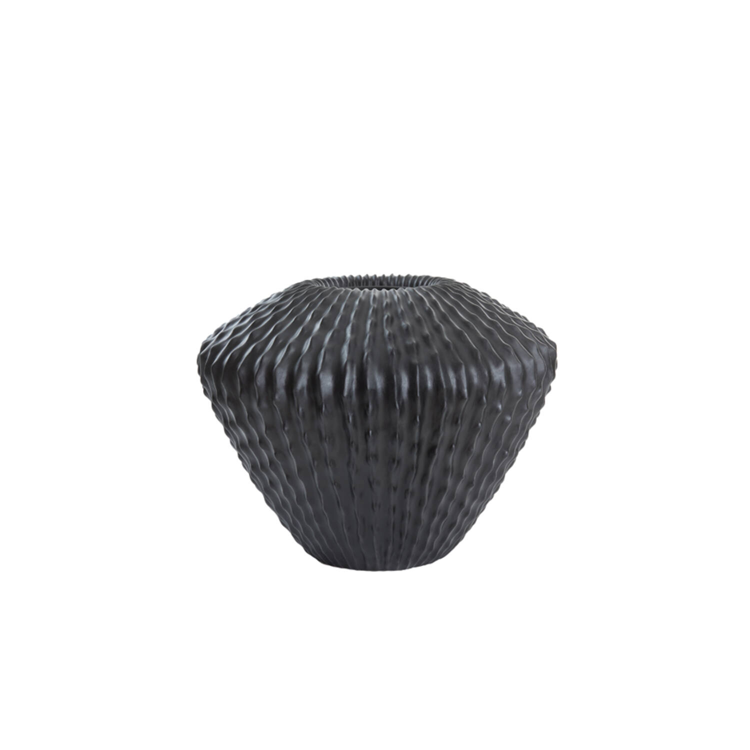 Light & Living Vaas Deco Ø66x53 Cm CACTI Mat Zwart