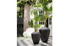 Light & Living Vaas Deco Ø66x88 Cm CACTI Mat Zwart