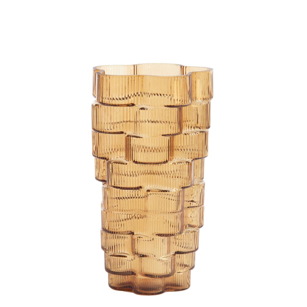 Light & Living Vaas Ø17 5x30 Cm DOURO Glas Bruin