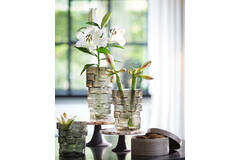 Light & Living Vaas Ø17x17 Cm DOURO Smoke Glas