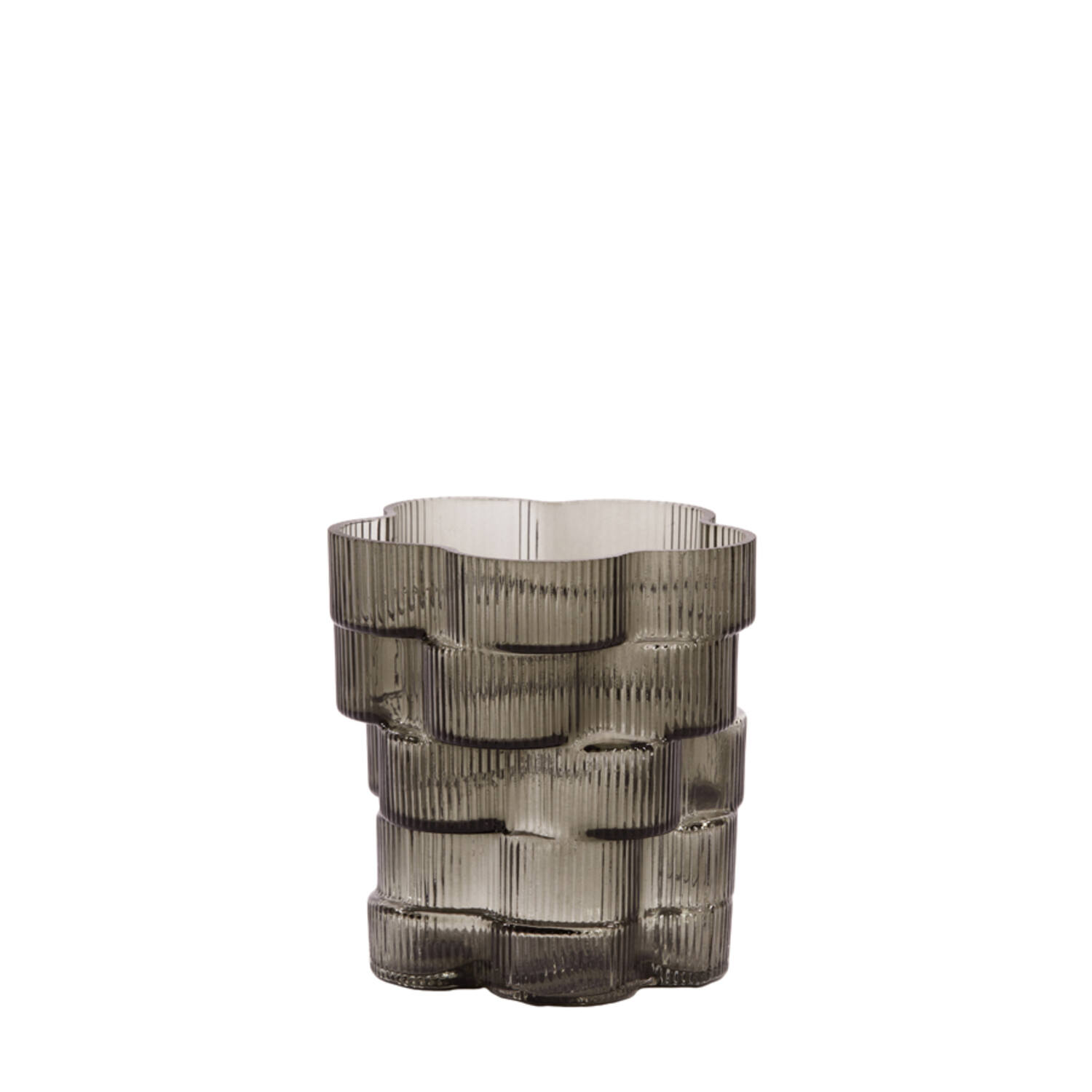 Light & Living Vaas Ø17x17 Cm DOURO Smoke Glas