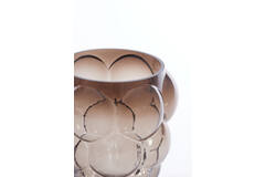 Light & Living Vaas Ø22x25 Cm OWL Glas Donker Bruin
