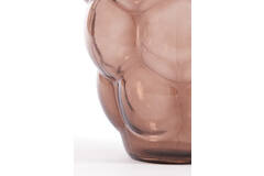 Light & Living Vaas Ø22x25 Cm OWL Glas Donker Bruin