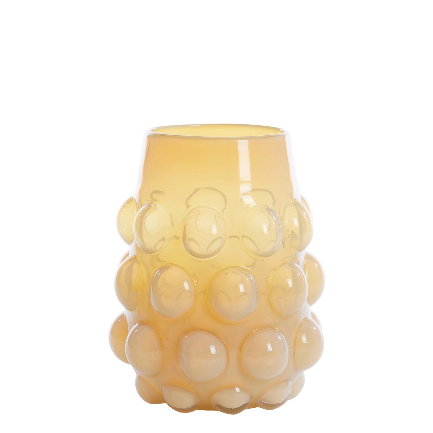 Light & Living Vaas Ø24x30 Cm HAROA Glas Licht Geel