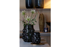 Light & Living Vaas Ø24x30 Cm HAROA Glas Zwart