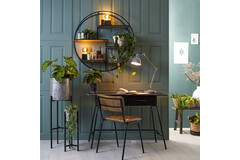 Light & Living Wandkast Open Ø92x26 Cm JUNA Zwart