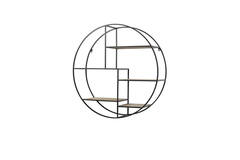 Light & Living Wandkast Open Ø92x26 Cm JUNA Zwart