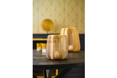 Light & Living Windlicht Ø16x16 Cm ADETA Goud+glas