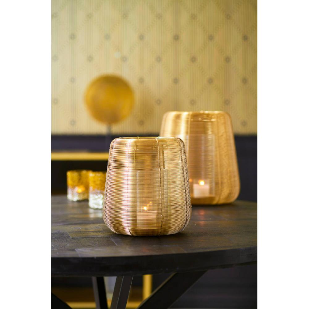 Light & Living Windlicht Ø16x16 Cm ADETA Goud+glas