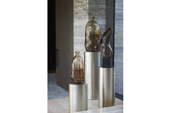 Light & Living Zuil Ø35x100 Cm ALARIOS Nikkel Satijn