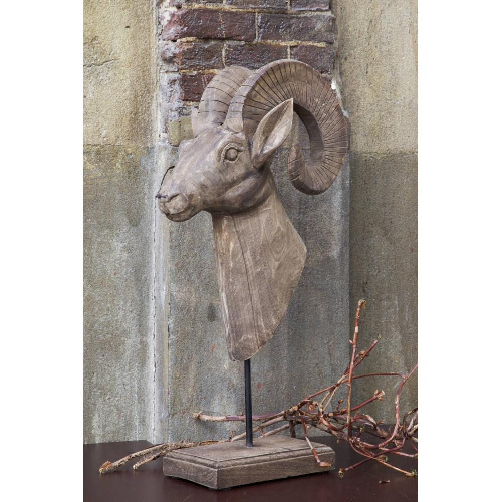 Light & Living Ornament 29x23x55 Cm RAM Kop Hout Weather Barn