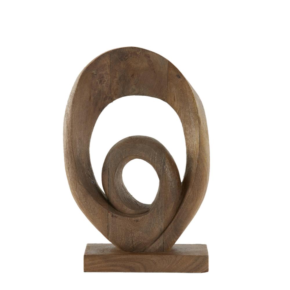 light & living Ornament 30x9x46 cm RANDA hout mat bruin