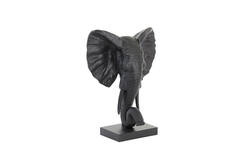 Light & Living Ornament 38 5x19 5x49 Cm ELEPHANT Mat Zwart