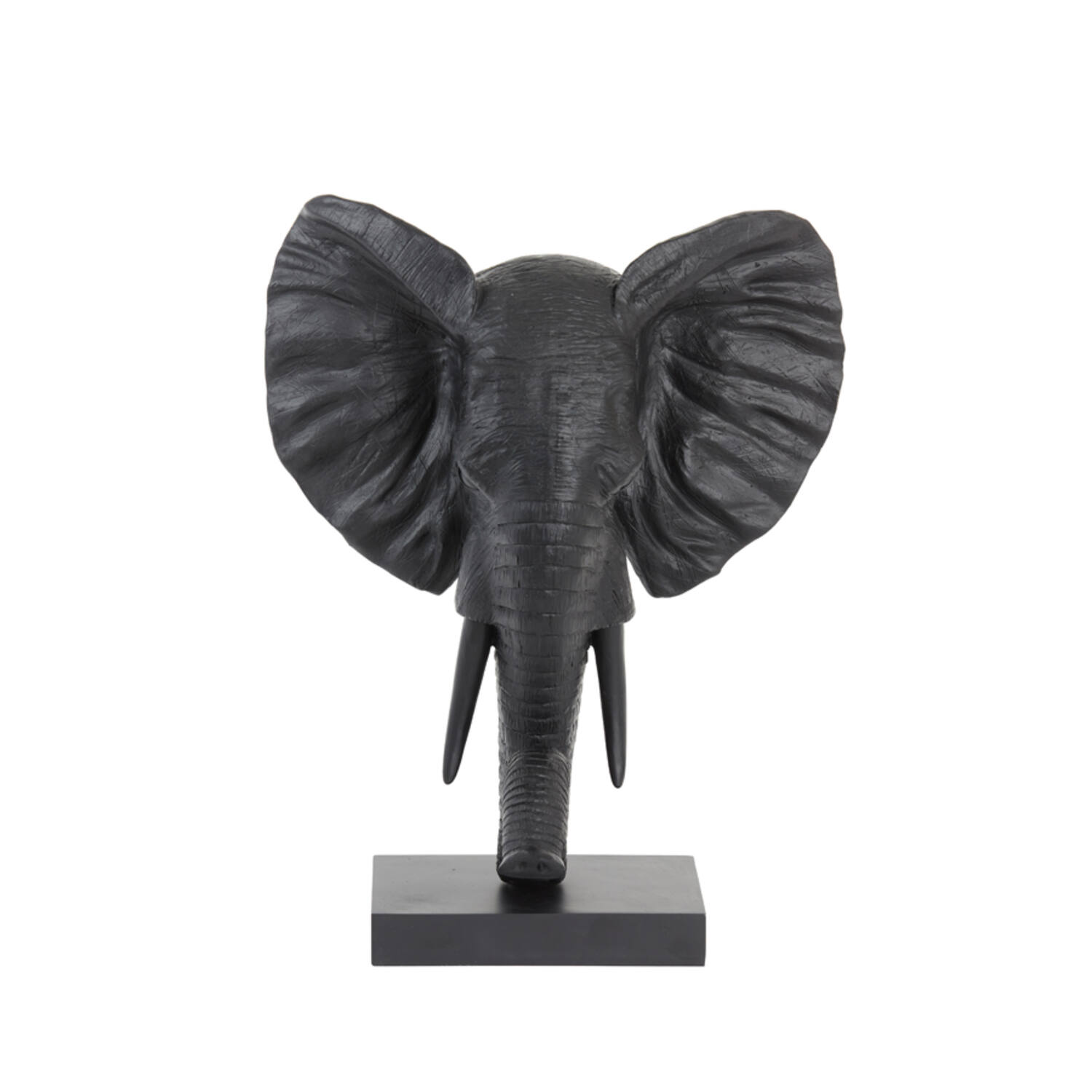 Light & Living Ornament 38 5x19 5x49 Cm ELEPHANT Mat Zwart