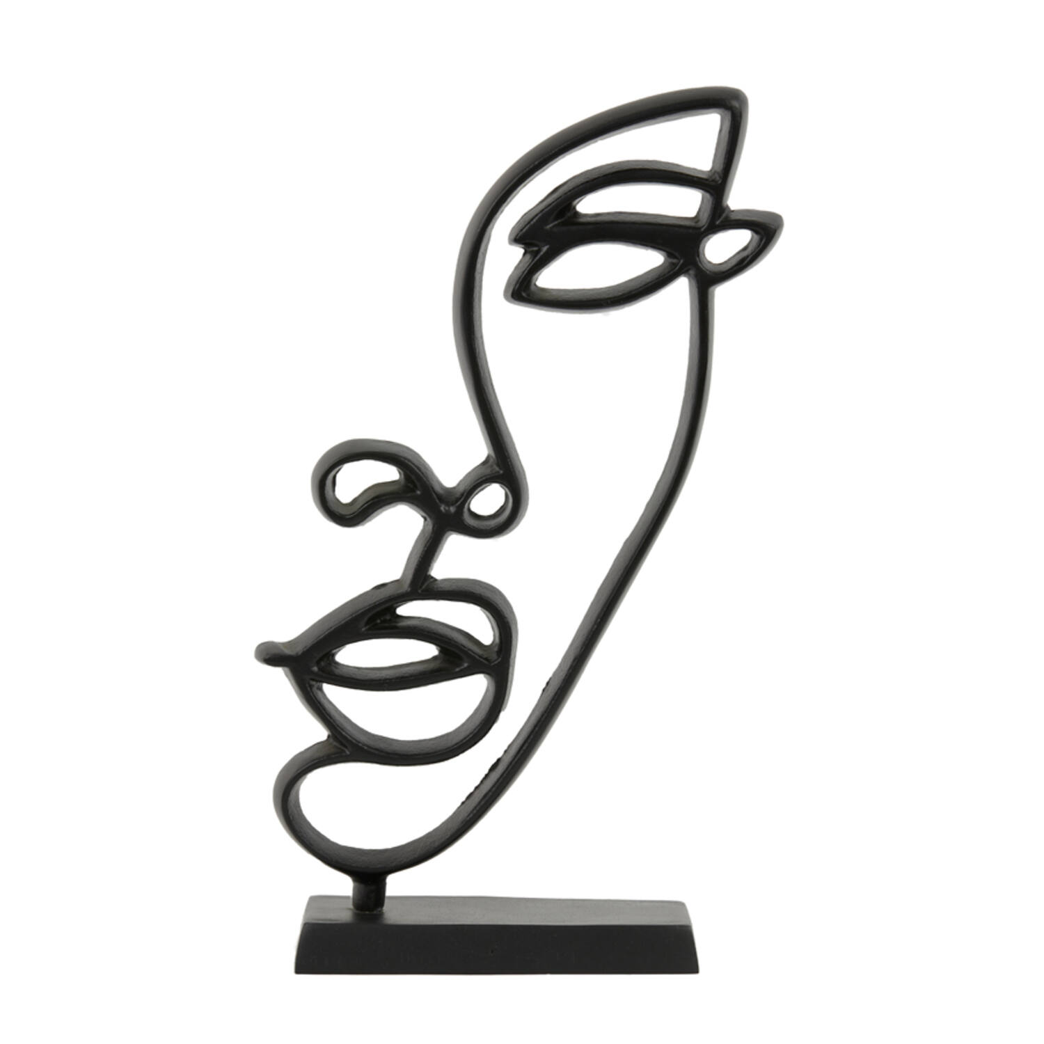 light & living Ornament op voet 21x8x40 cm FACE mat zwart