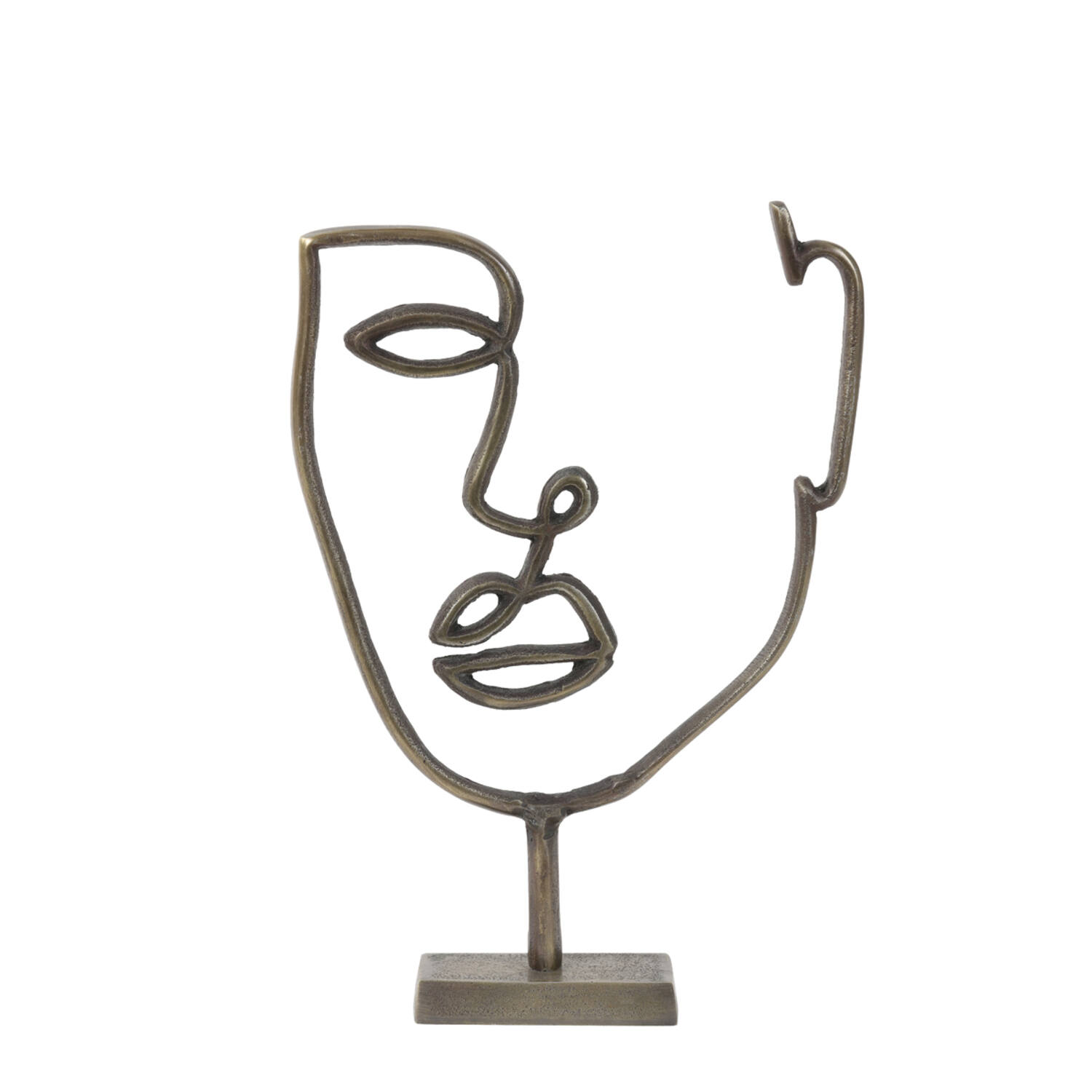 Light & Living Ornament Op Voet 24x6x37 Cm FACE Antiek Brons