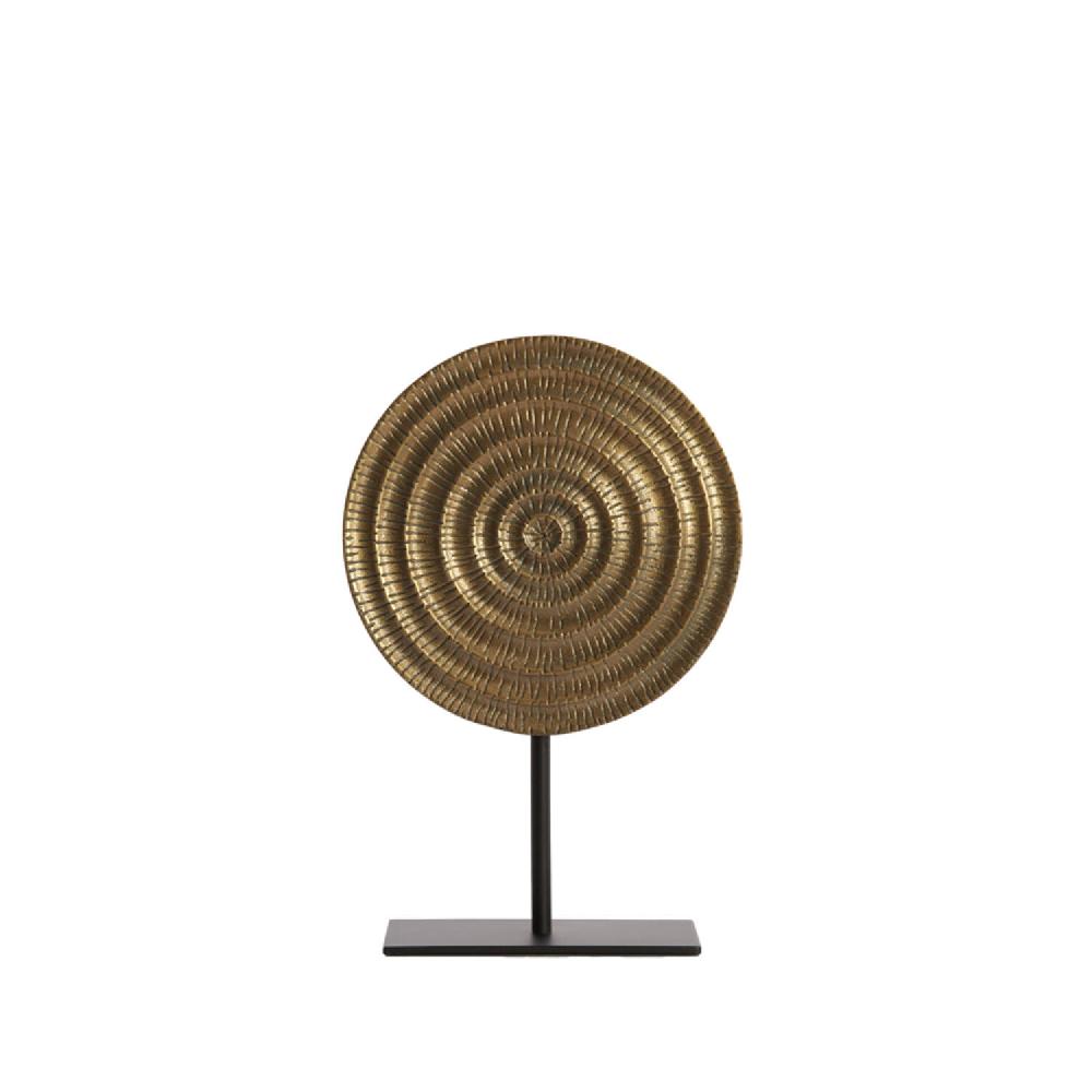 light & living Ornament op voet 25x10x35 cm PILAR antiek brons+zwart